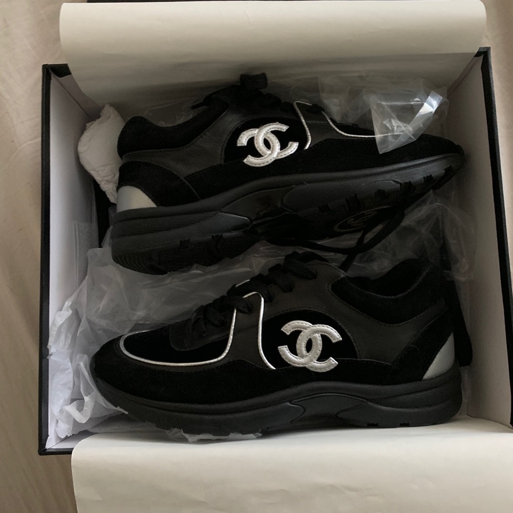 Black Chanel sneakers
